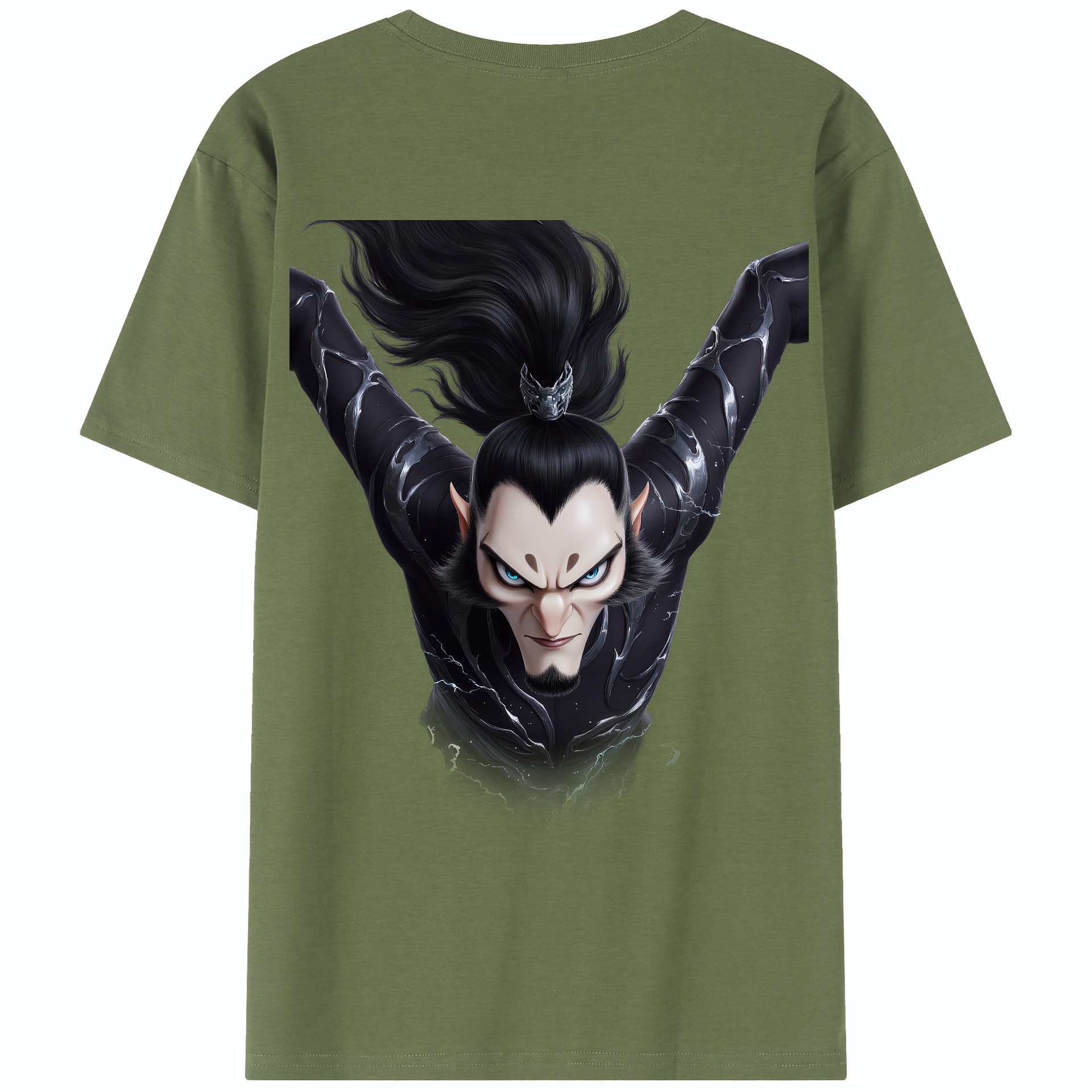 （画像用） Ne Zha 2 ナタ 魔童の大暴れ 綿100％半袖Tシャツ（背面プリント）